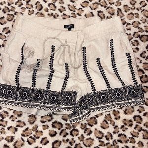 Ann Taylor LOFT embroidered shorts
